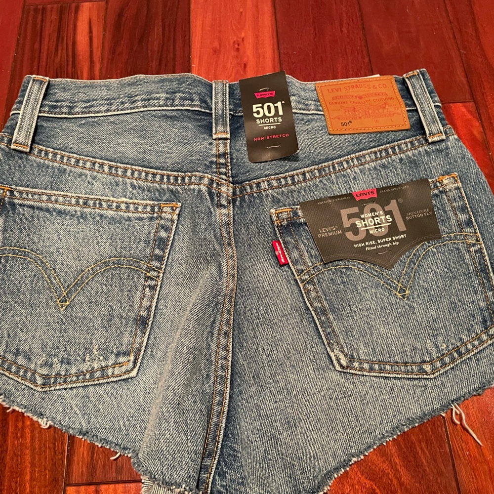 Levis 501 micro shorts